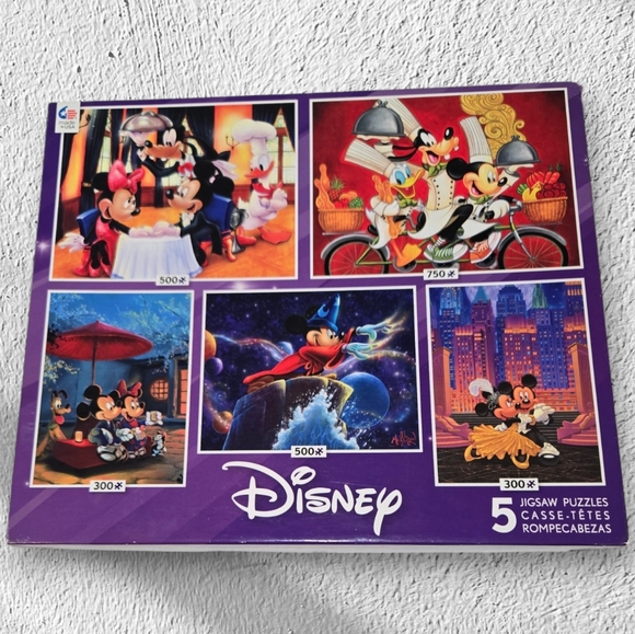 Disney Other - Disney Puzzles Five-in-One Micky Mini Goofy Donald Duck Pluto Wizard Micky